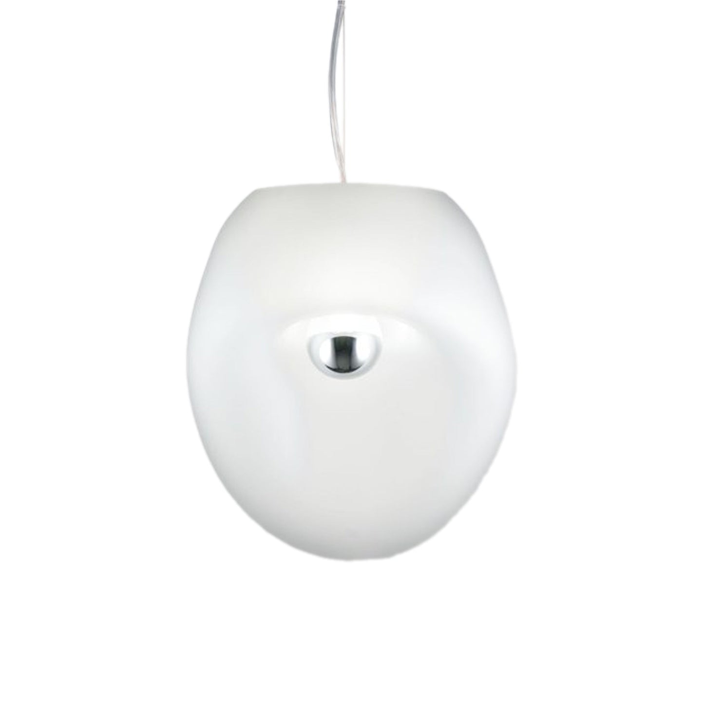 Lightbody Pendant Light in White Satin.