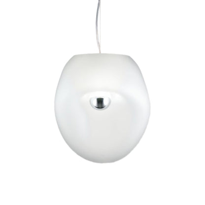 Lightbody Pendant Light in White Satin.