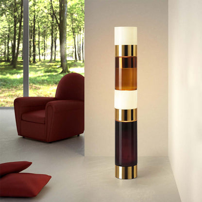 Stacking Floor Lamp in living room.