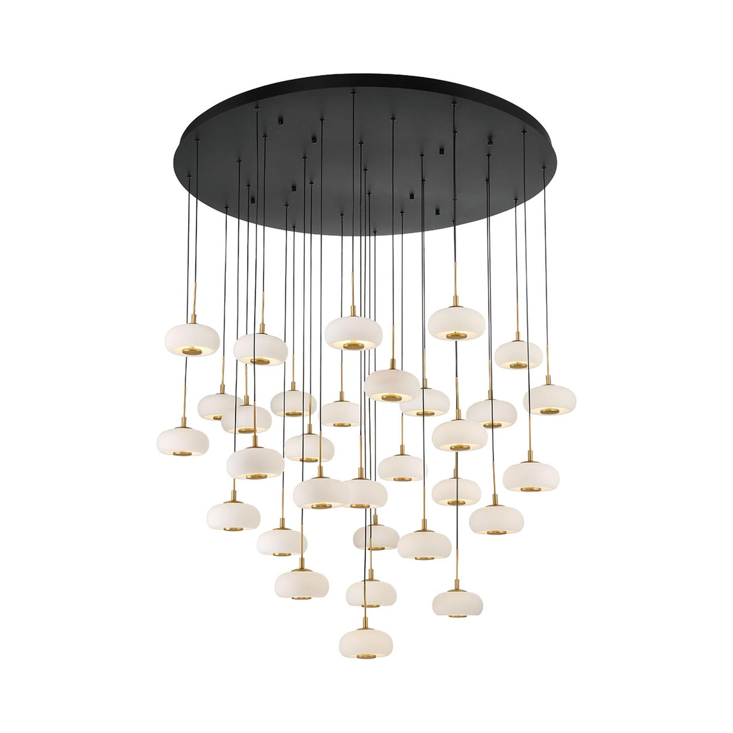 Adelfia Grand LED Chandelier in Matte Black.