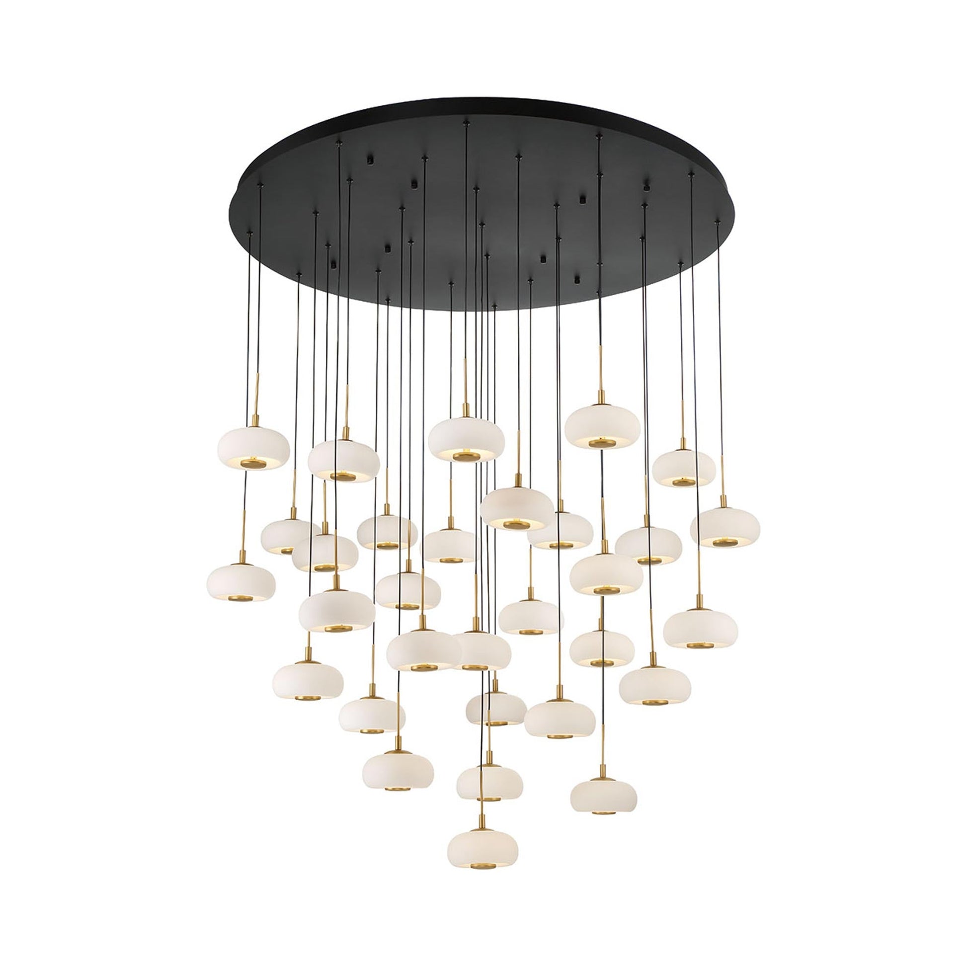 Adelfia Grand LED Chandelier in Matte Black.