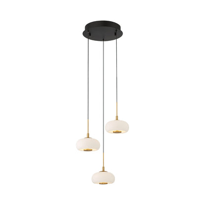 Adelfia Multi Light LED Pendant Light in Matte Black (3-Light).