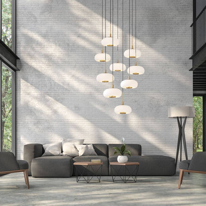 Adelfia Multi Light LED Pendant Light in living room.