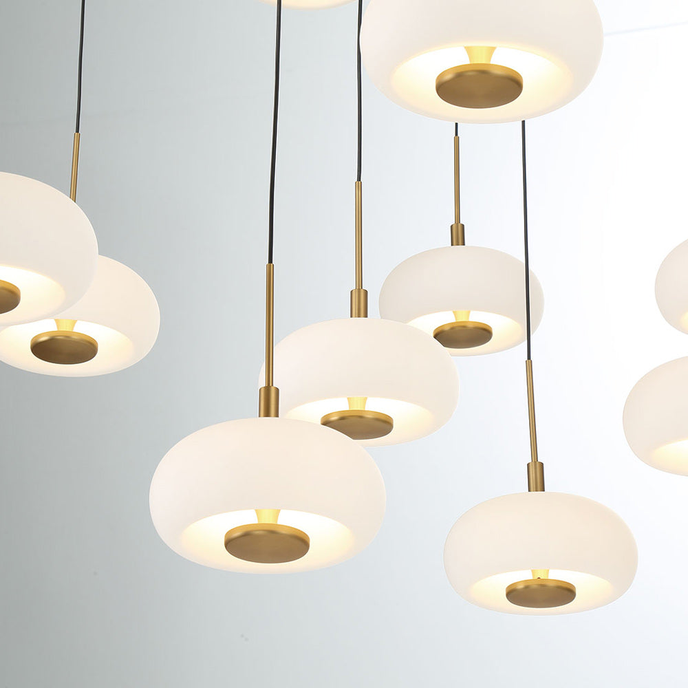 Adelfia Rectangular LED Chandelier in Detail.