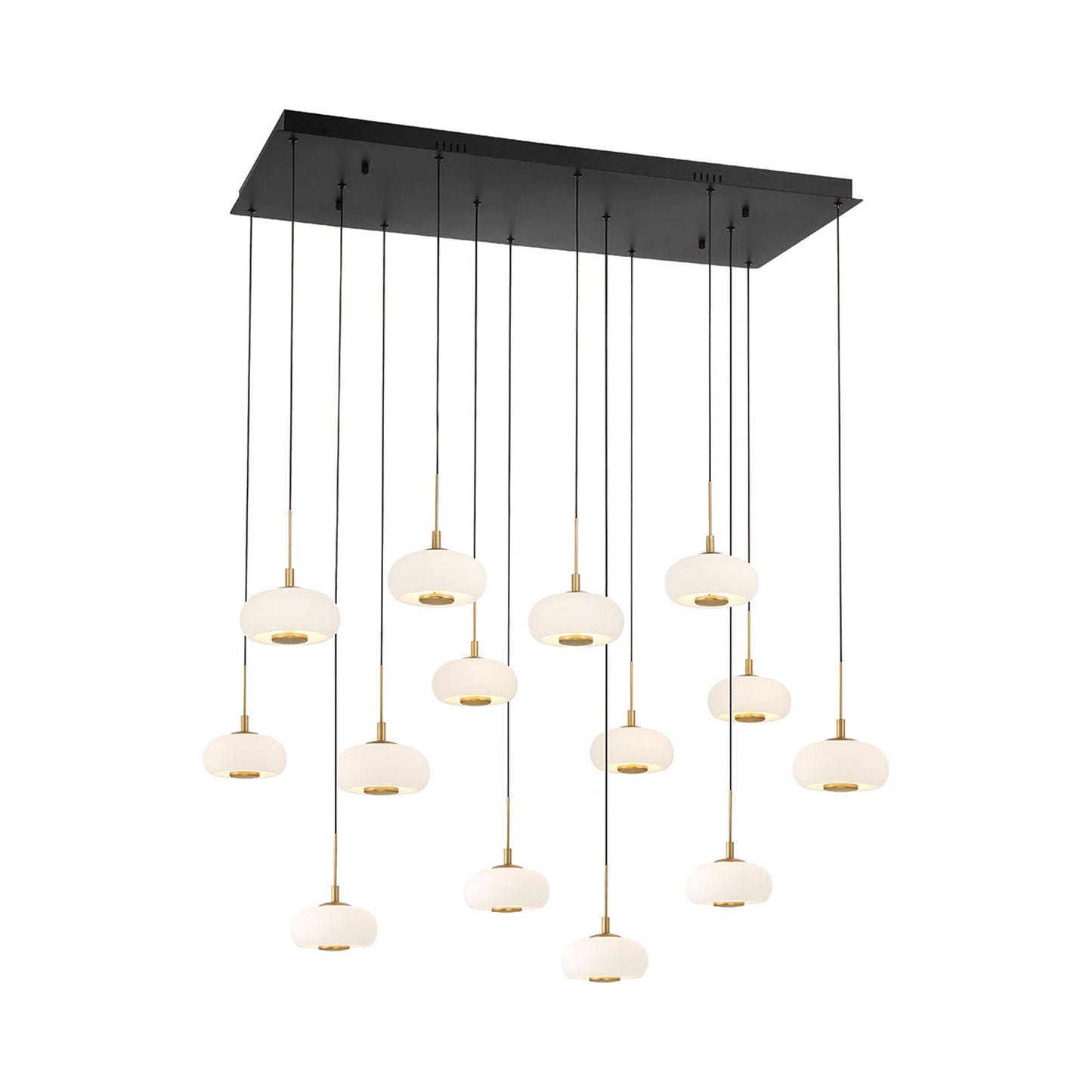 Adelfia Rectangular LED Chandelier in Detail.