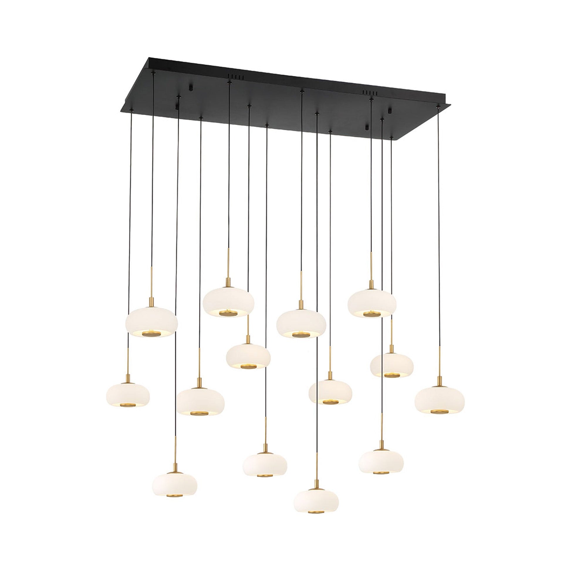 Adelfia Rectangular LED Chandelier in Detail.