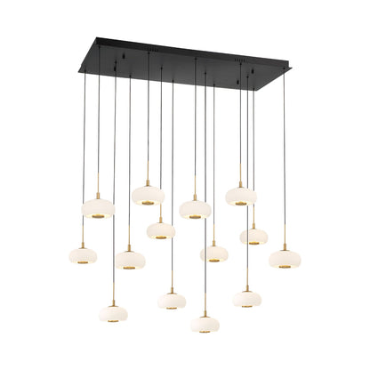 Adelfia Rectangular LED Chandelier in Detail.