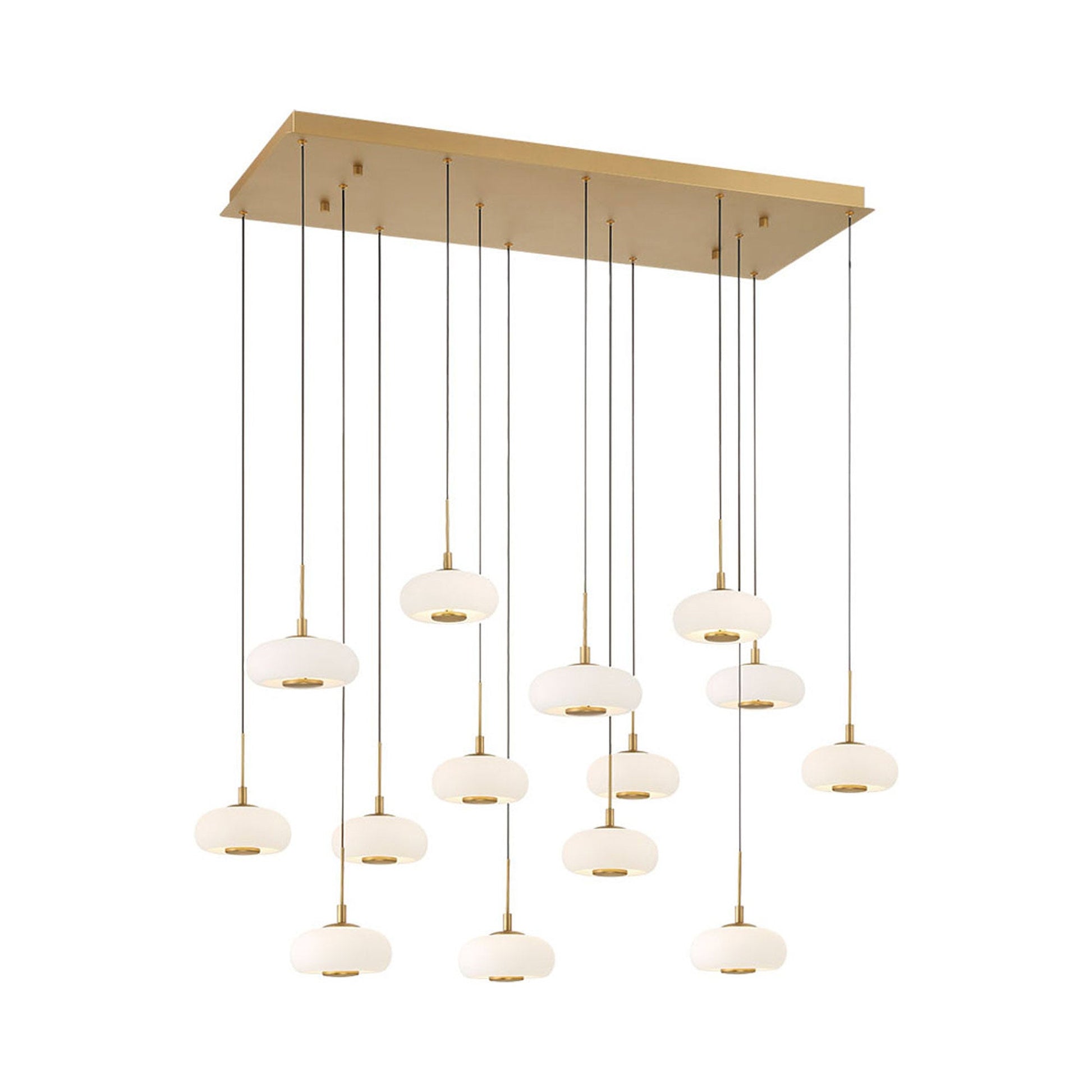 Adelfia Rectangular LED Chandelier in Detail.