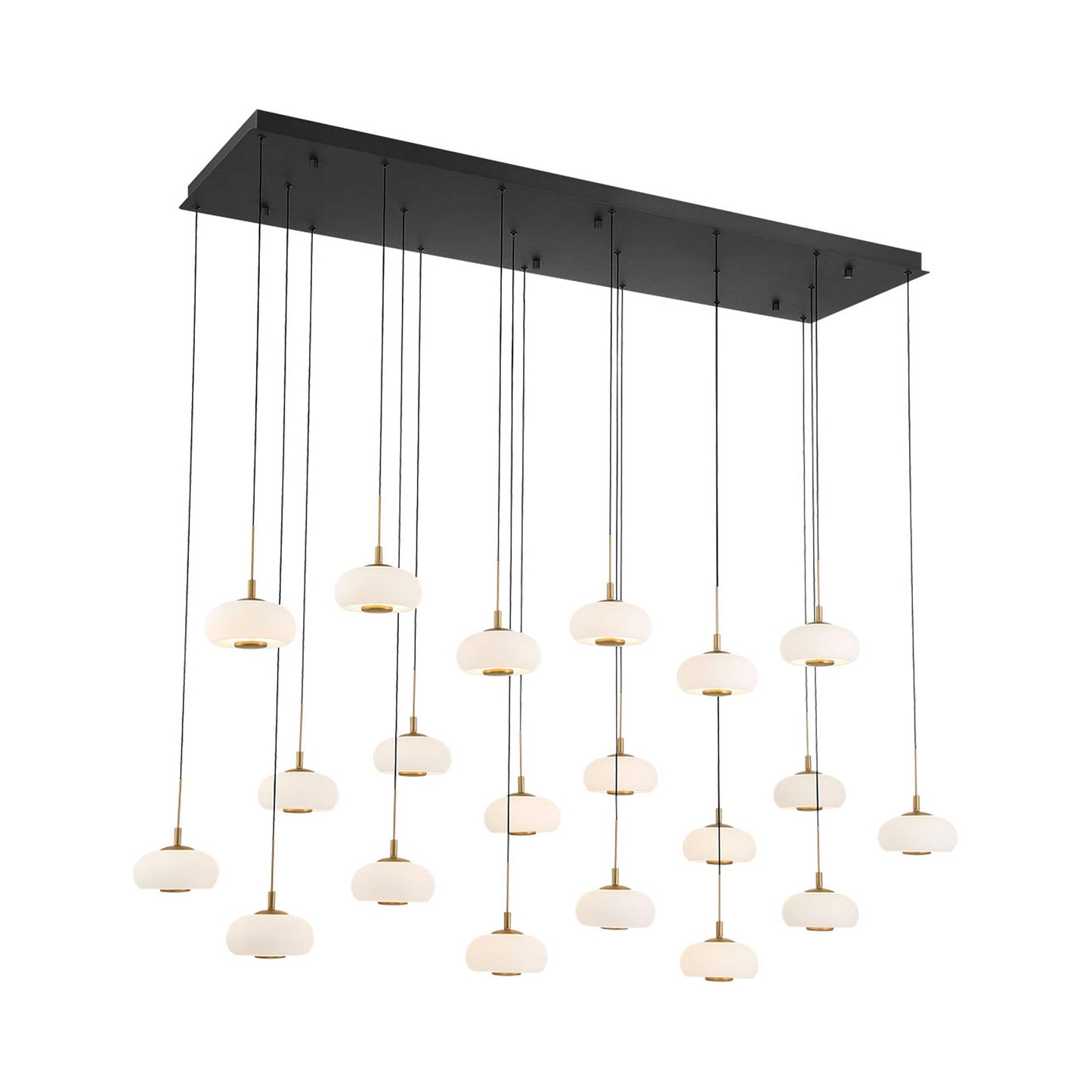 Adelfia Rectangular LED Chandelier in Detail.