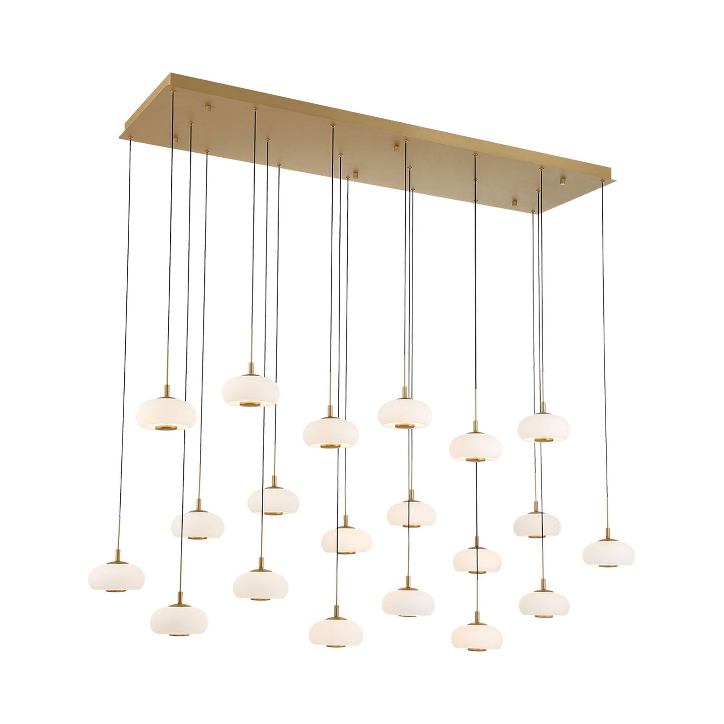 Adelfia Rectangular LED Chandelier in Detail.