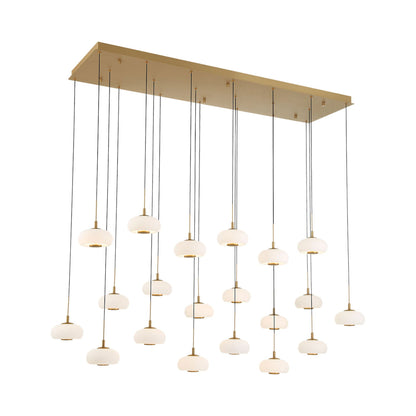 Adelfia Rectangular LED Chandelier in Detail.