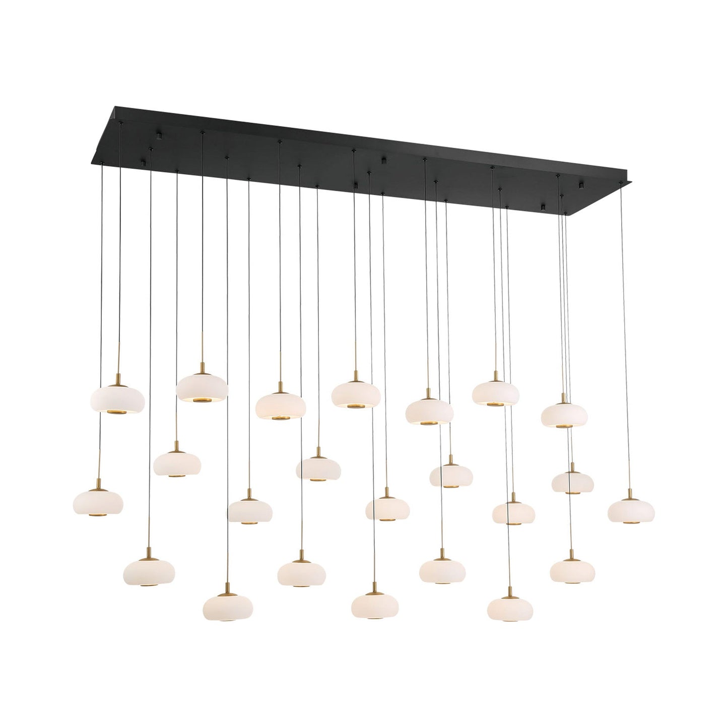 Adelfia Rectangular LED Chandelier in Detail.