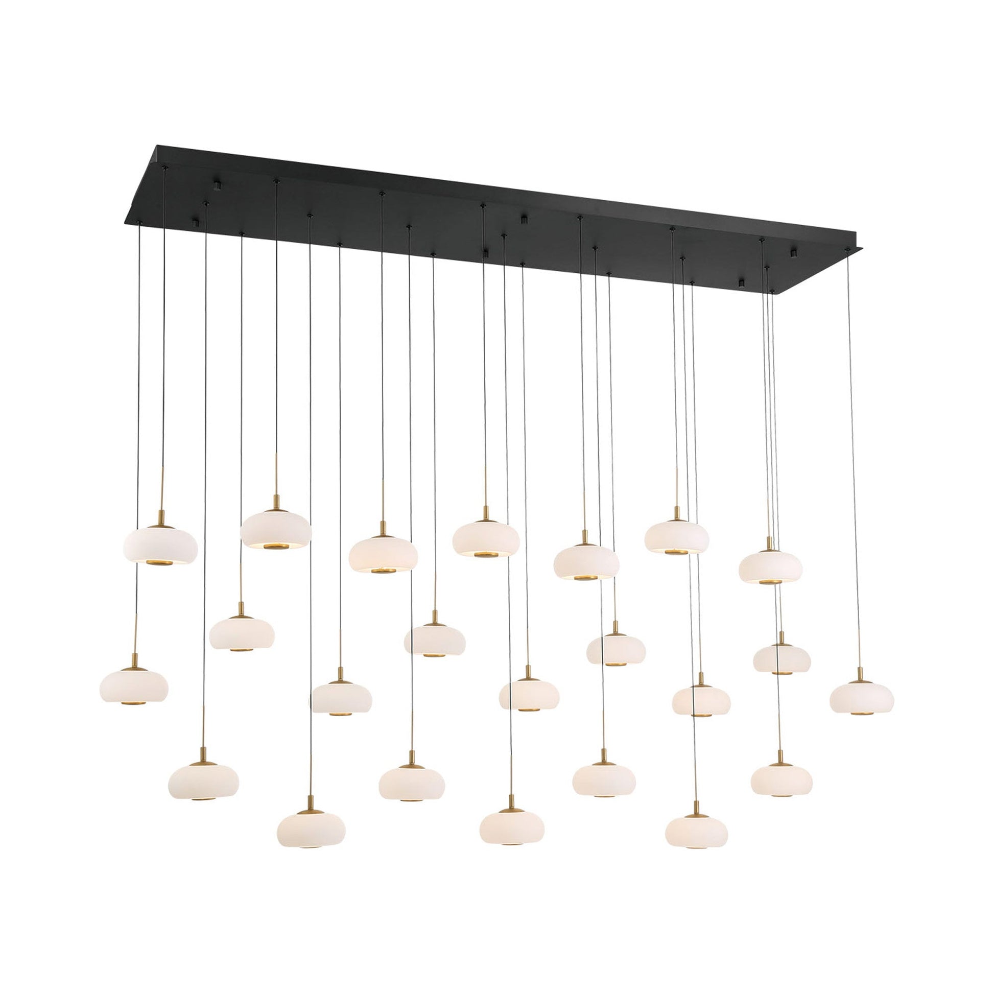 Adelfia Rectangular LED Chandelier in Detail.