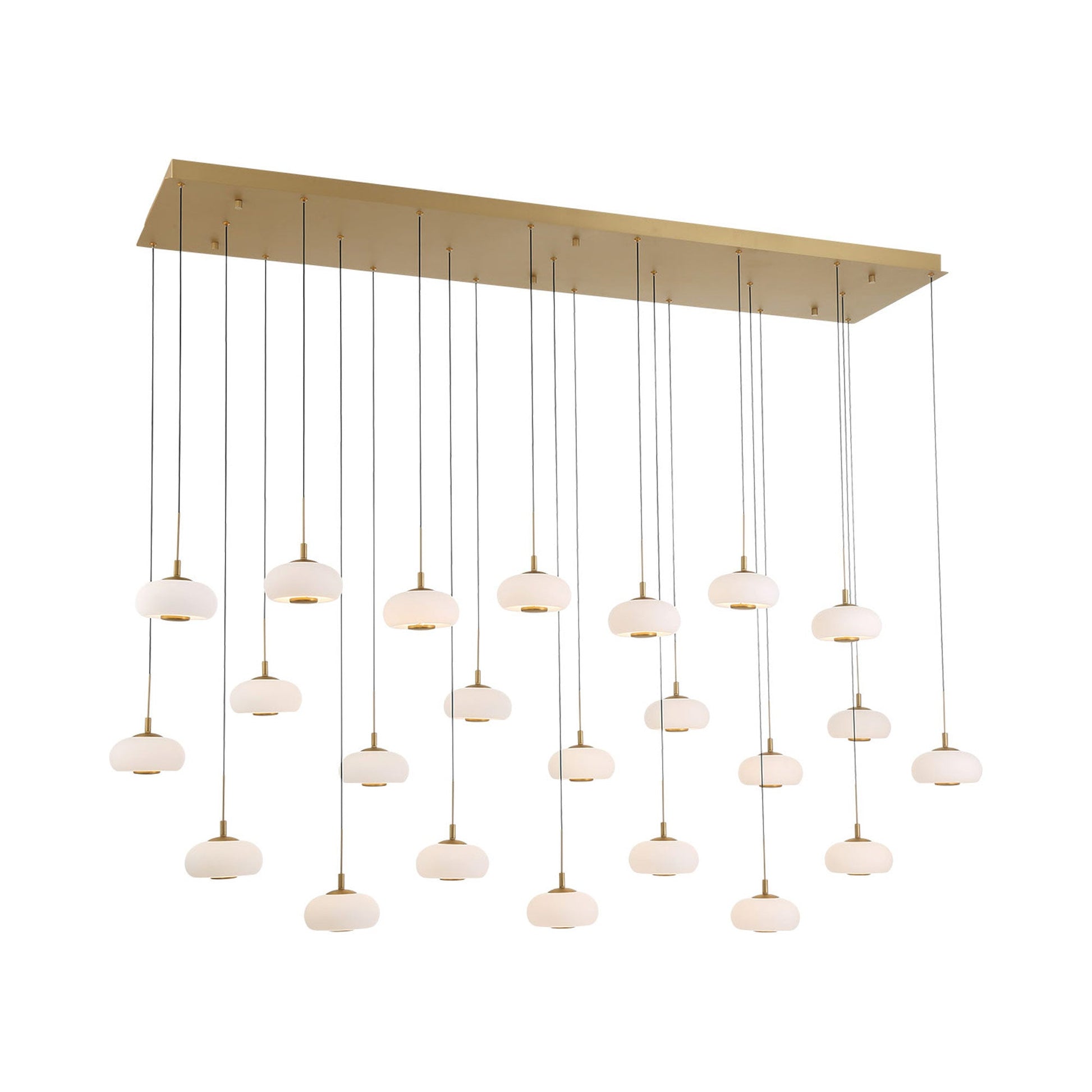 Adelfia Rectangular LED Chandelier in Detail.