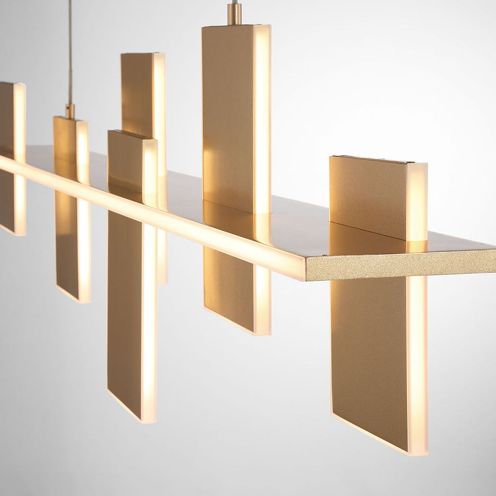 Affilato Linear LED Chandelier in Detail.