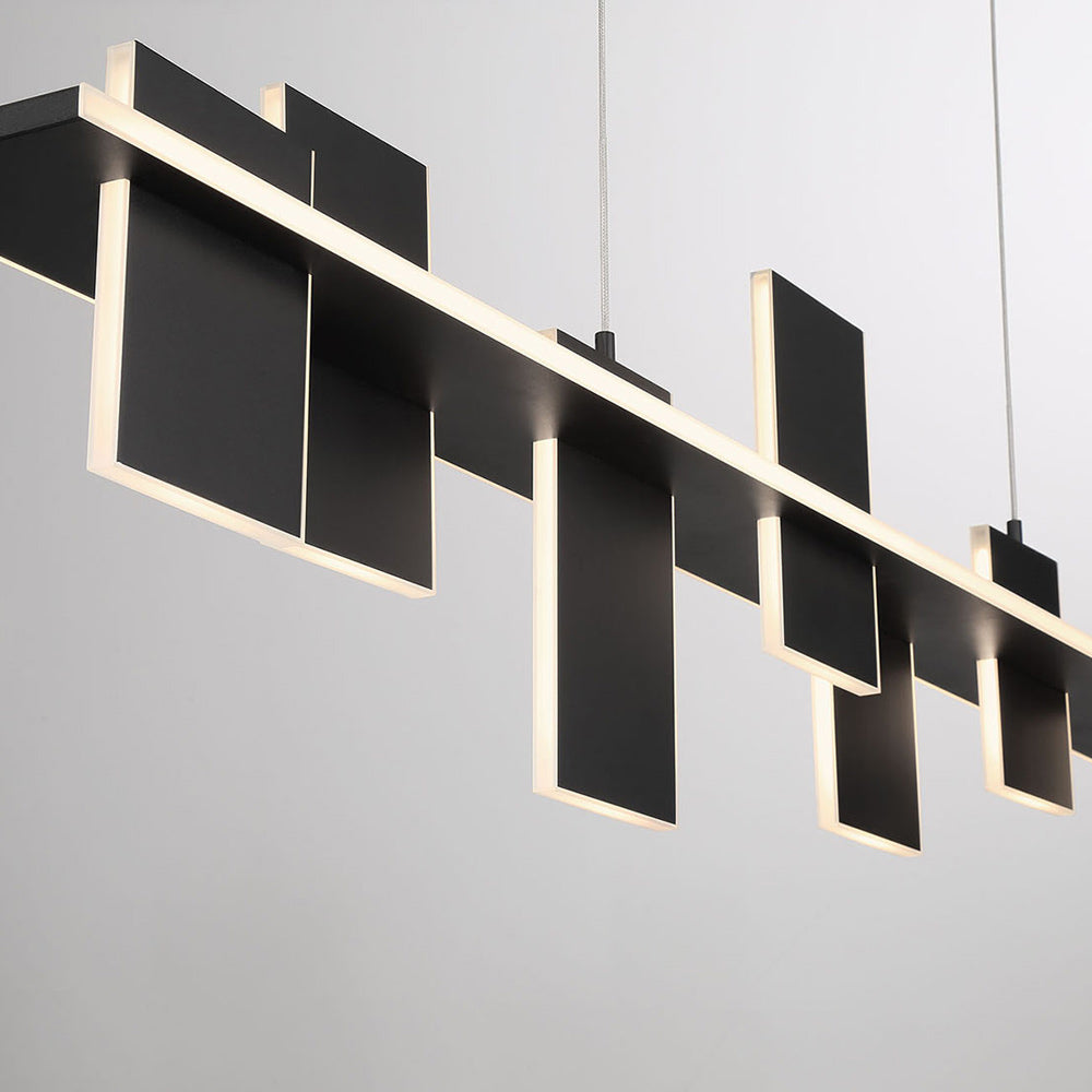 Affilato Linear LED Chandelier in Detail.