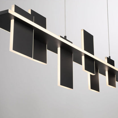 Affilato Linear LED Chandelier in Detail.