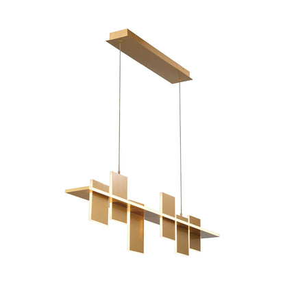 Affilato Linear LED Chandelier in Detail.