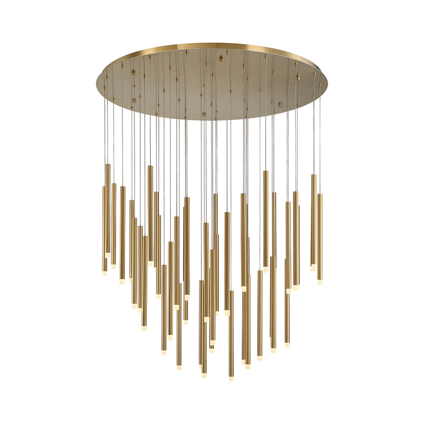 Amalfi Round LED Chandelier in Plated Brushed Gold (44-Light).