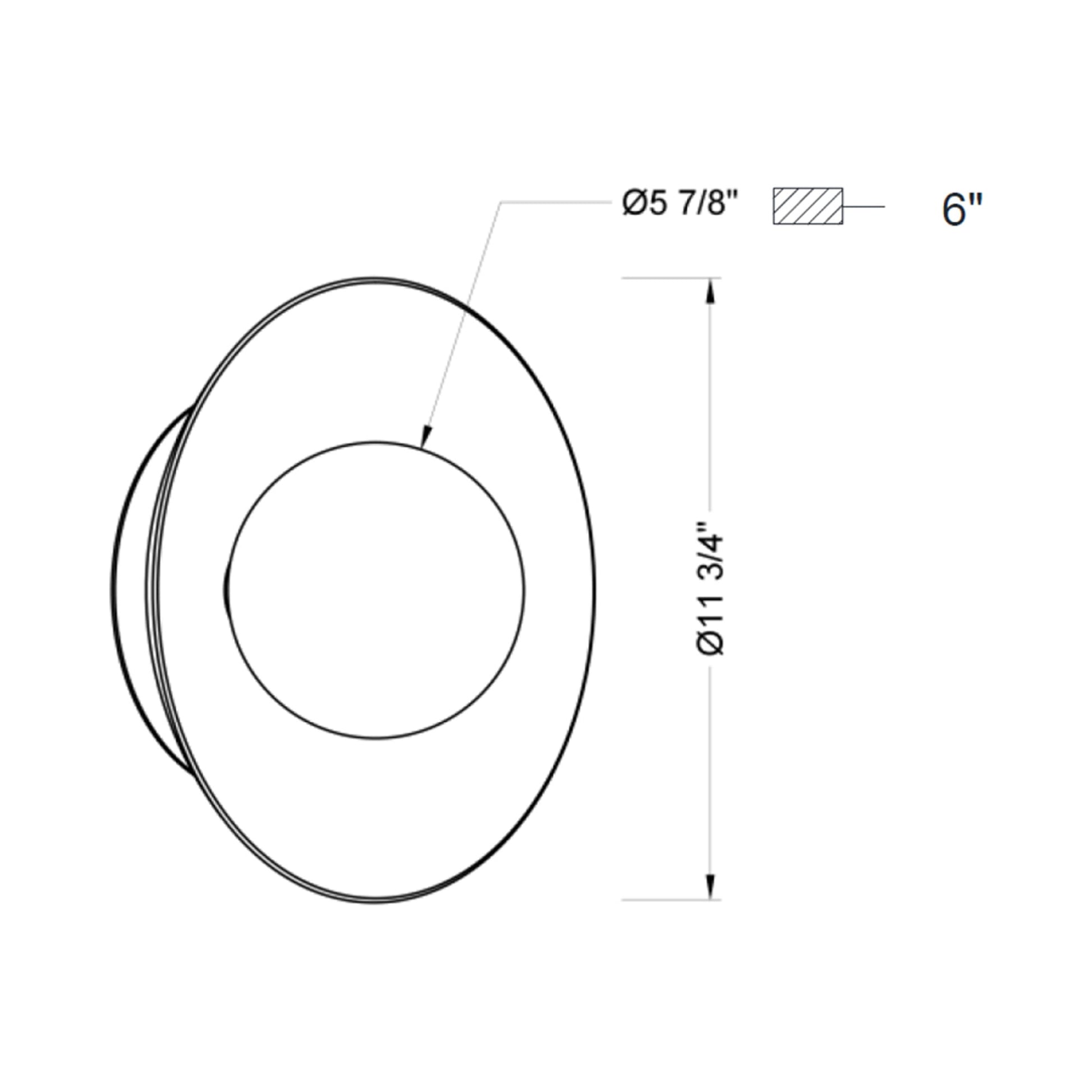 Ancona Ceiling / Wall Light - line drawing.
