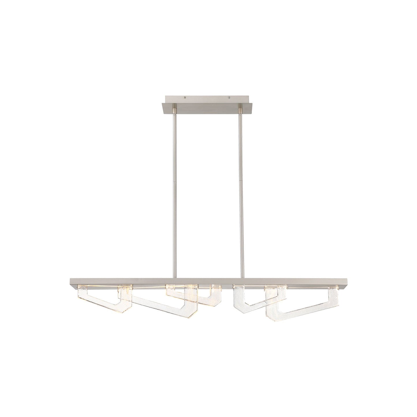 Arezzo Linear LED Chandelier in Painted Brushed Champagne (Small).