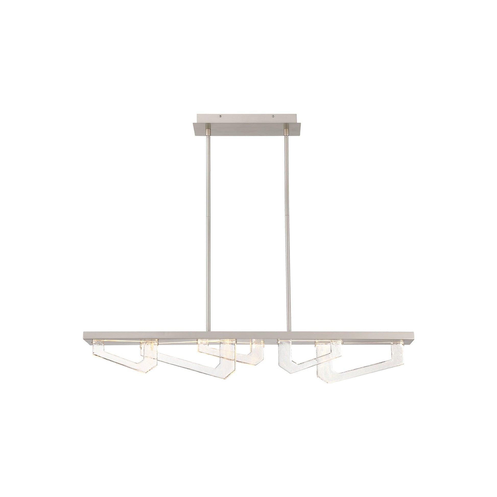 Arezzo Linear LED Chandelier in Painted Brushed Champagne (Small).