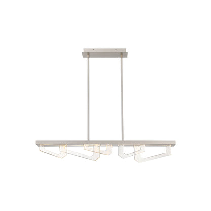 Arezzo Linear LED Chandelier in Painted Brushed Champagne (Small).