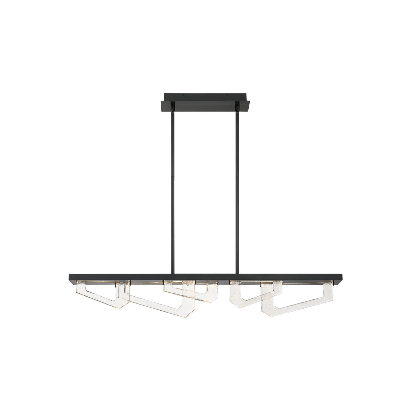 Arezzo Linear LED Chandelier in Painted Brushed Grey (Small).