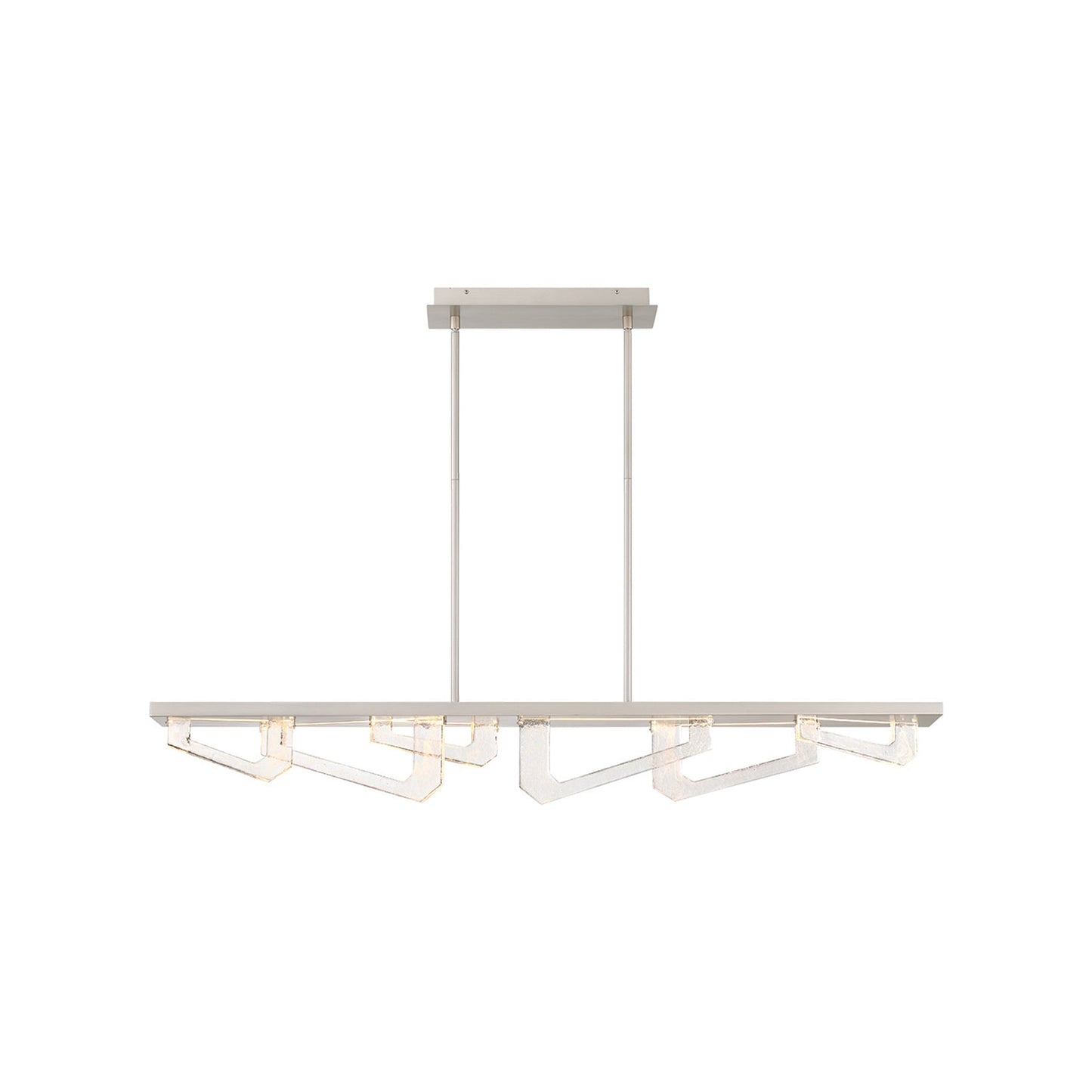 Arezzo Linear LED Chandelier in Painted Brushed Champagne (Medium).
