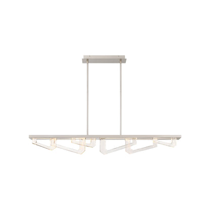 Arezzo Linear LED Chandelier in Painted Brushed Champagne (Medium).