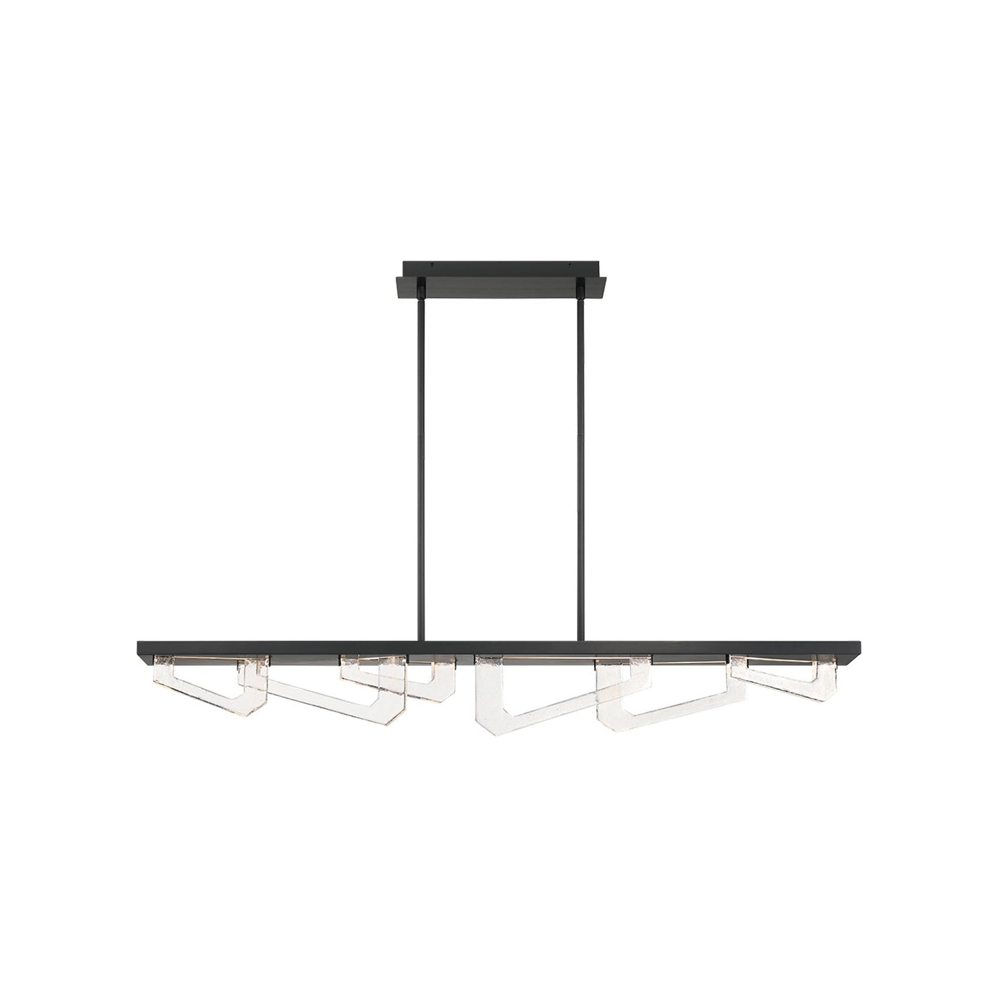 Arezzo Linear LED Chandelier in Painted Brushed Grey (Medium).