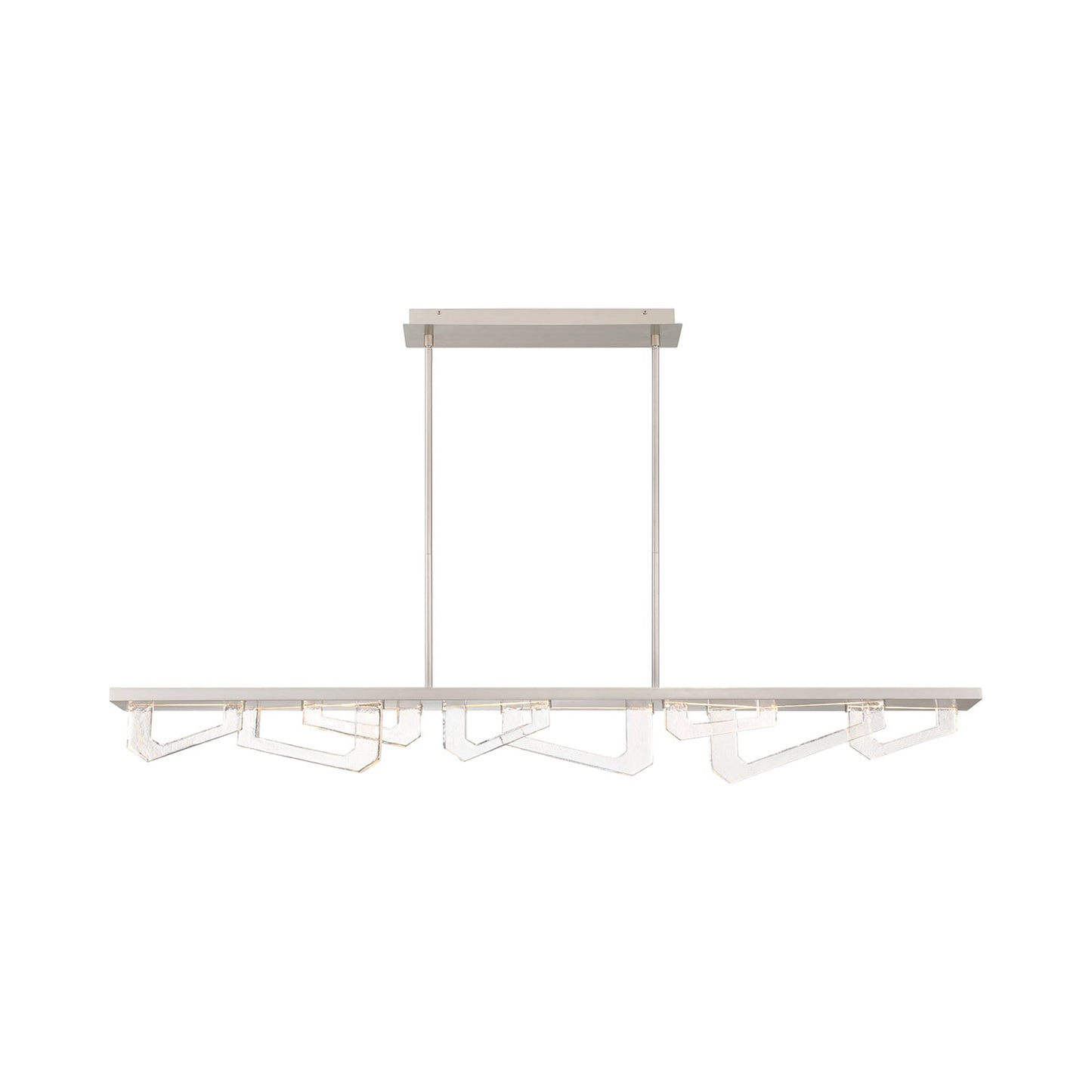 Arezzo Linear LED Chandelier in Painted Brushed Champagne (Large).
