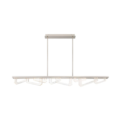 Arezzo Linear LED Chandelier in Painted Brushed Champagne (Large).