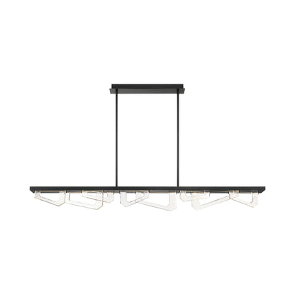 Arezzo Linear LED Chandelier in Painted Brushed Grey (Large).