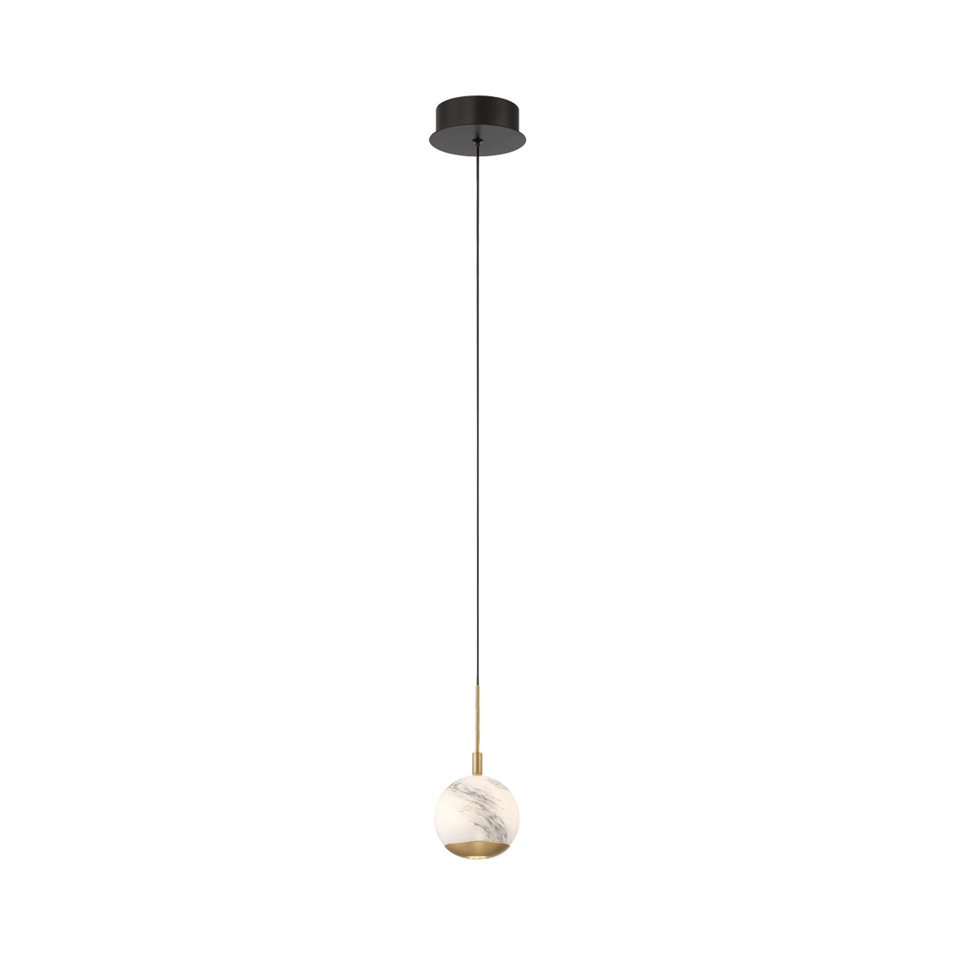Baveno LED Pendant Light in Matte Black.