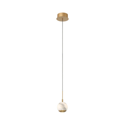 Baveno LED Pendant Light in Painted Antique Brass.