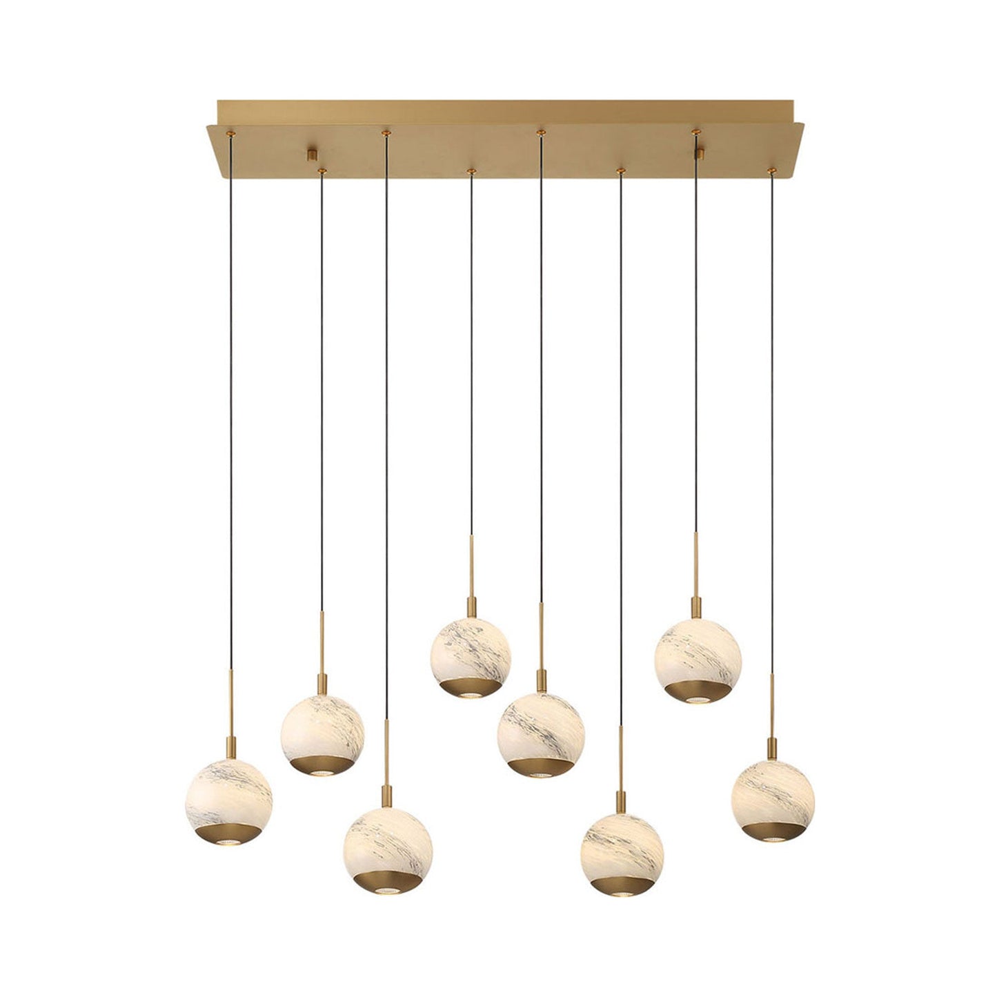 Baveno Rectangular LED Chandelier in Detail.