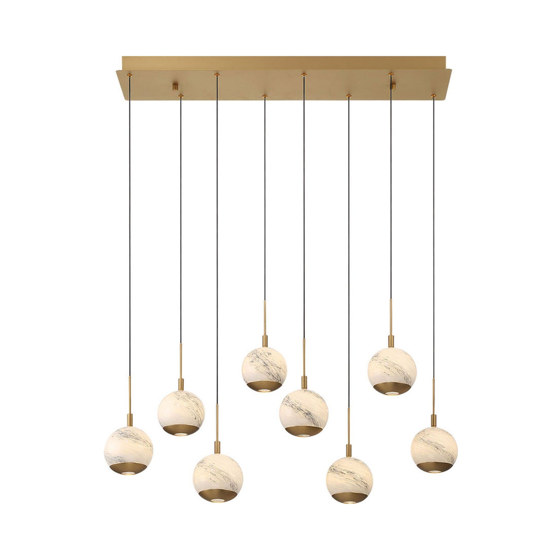 Baveno Rectangular LED Chandelier in Detail.