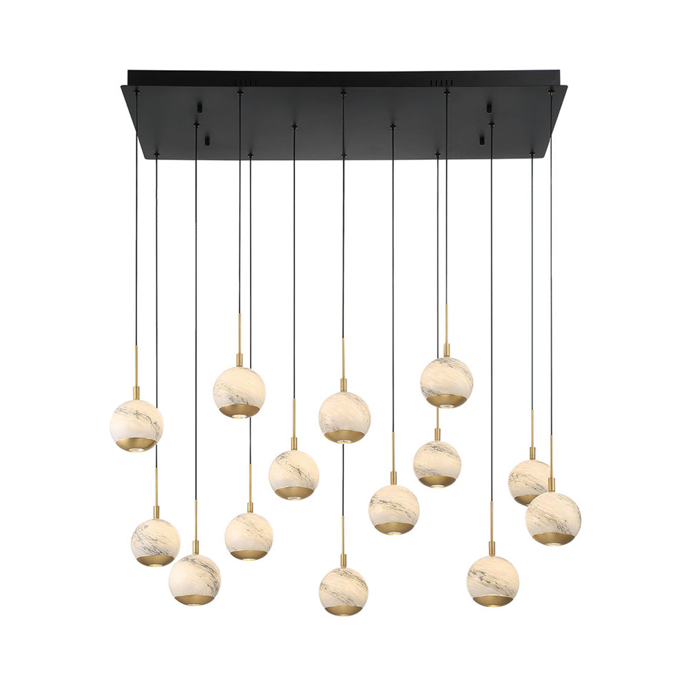 Baveno Rectangular LED Chandelier in Detail.