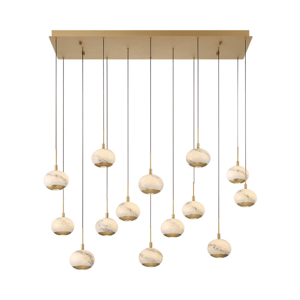 Baveno Rectangular LED Chandelier in Detail.