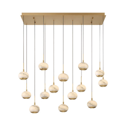 Baveno Rectangular LED Chandelier in Detail.
