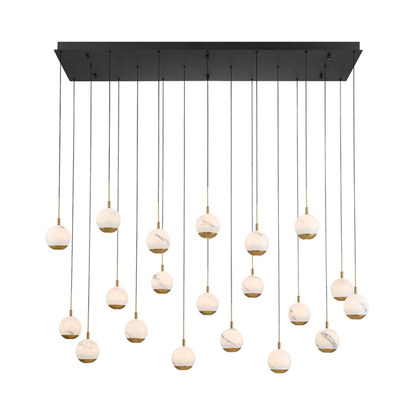 Baveno Rectangular LED Chandelier in Detail.