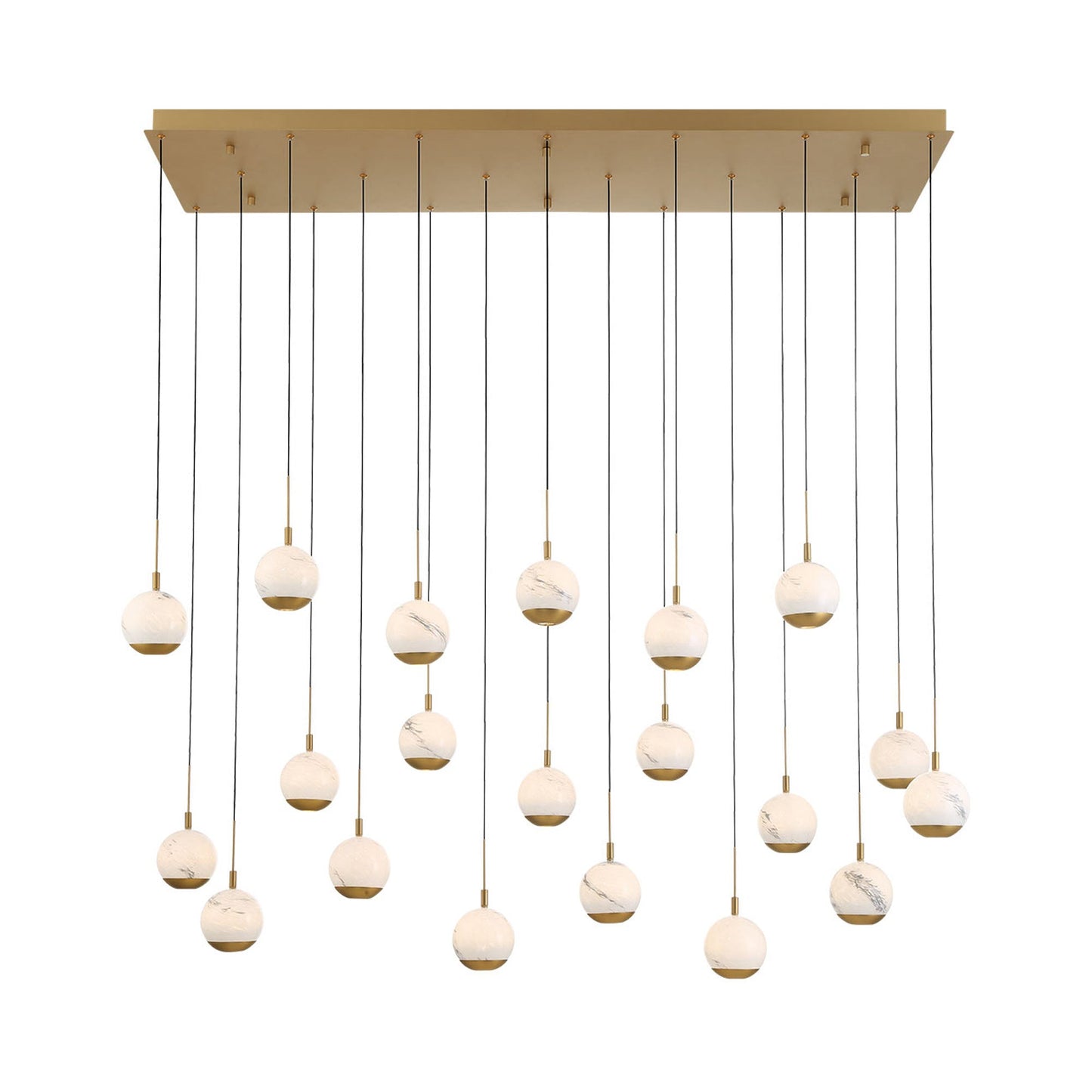 Baveno Rectangular LED Chandelier in Detail.