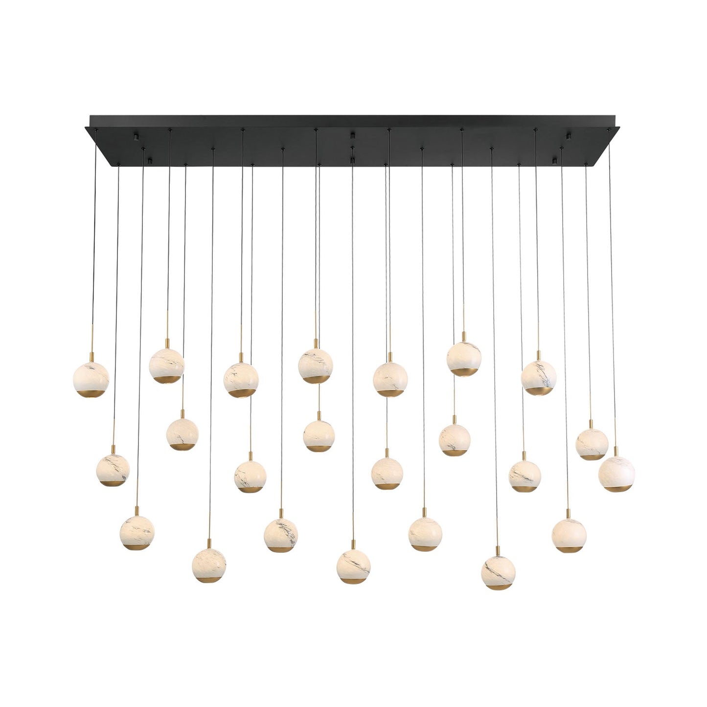 Baveno Rectangular LED Chandelier in Detail.