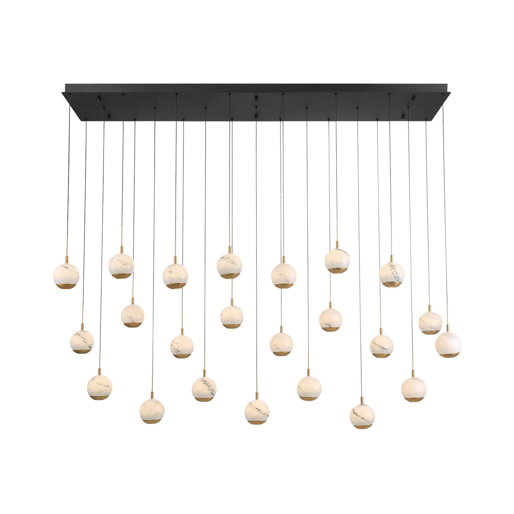 Baveno Rectangular LED Chandelier in Detail.