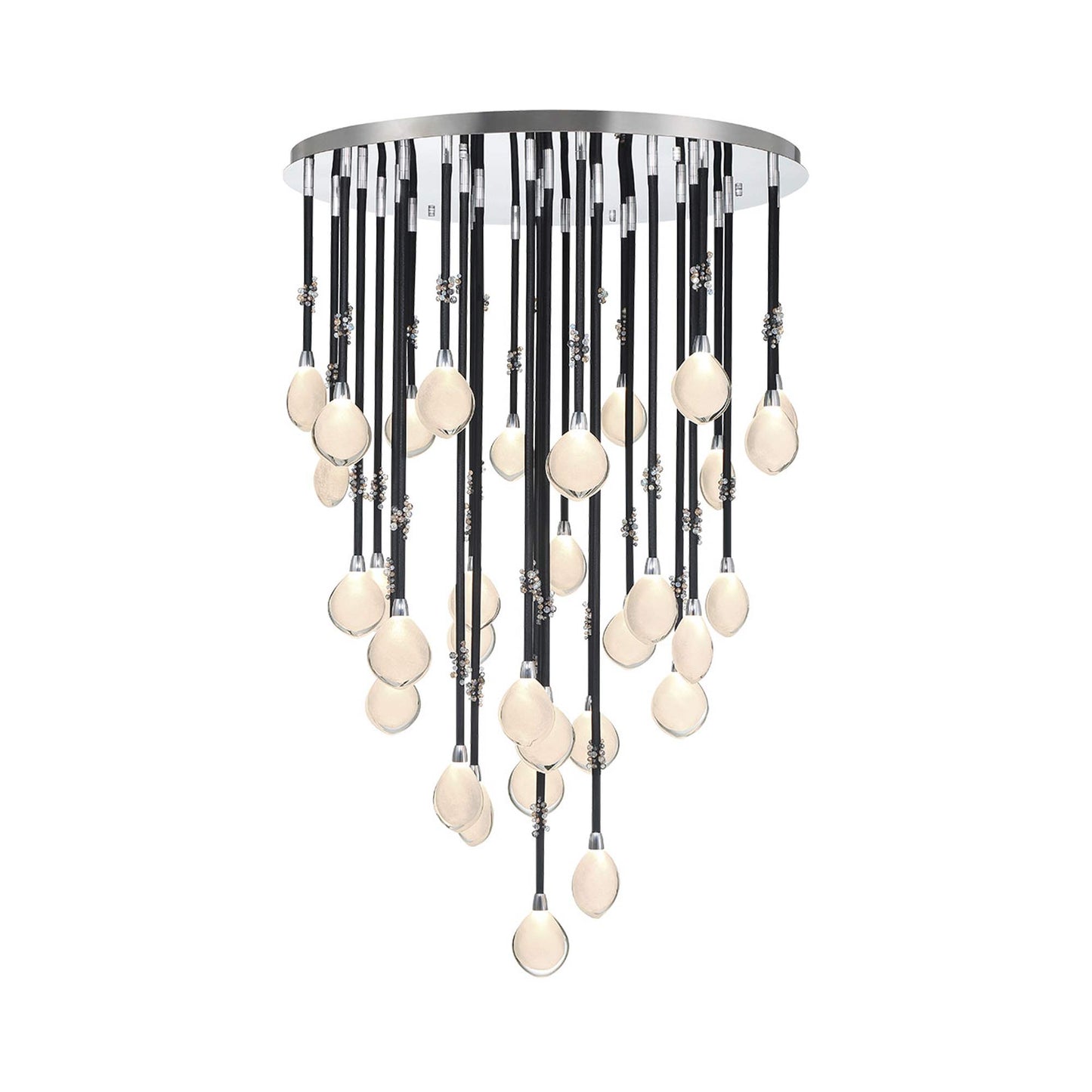 Bellissima Grand LED Chandelier in Black Sleeves.