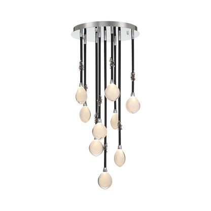 Bellissima LED Chandelier in Black Sleeves (9-Light).