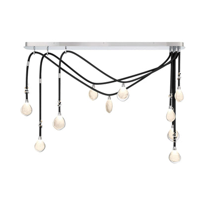 Bellissima Linear LED Chandelier in Black Sleeves (10-Light).