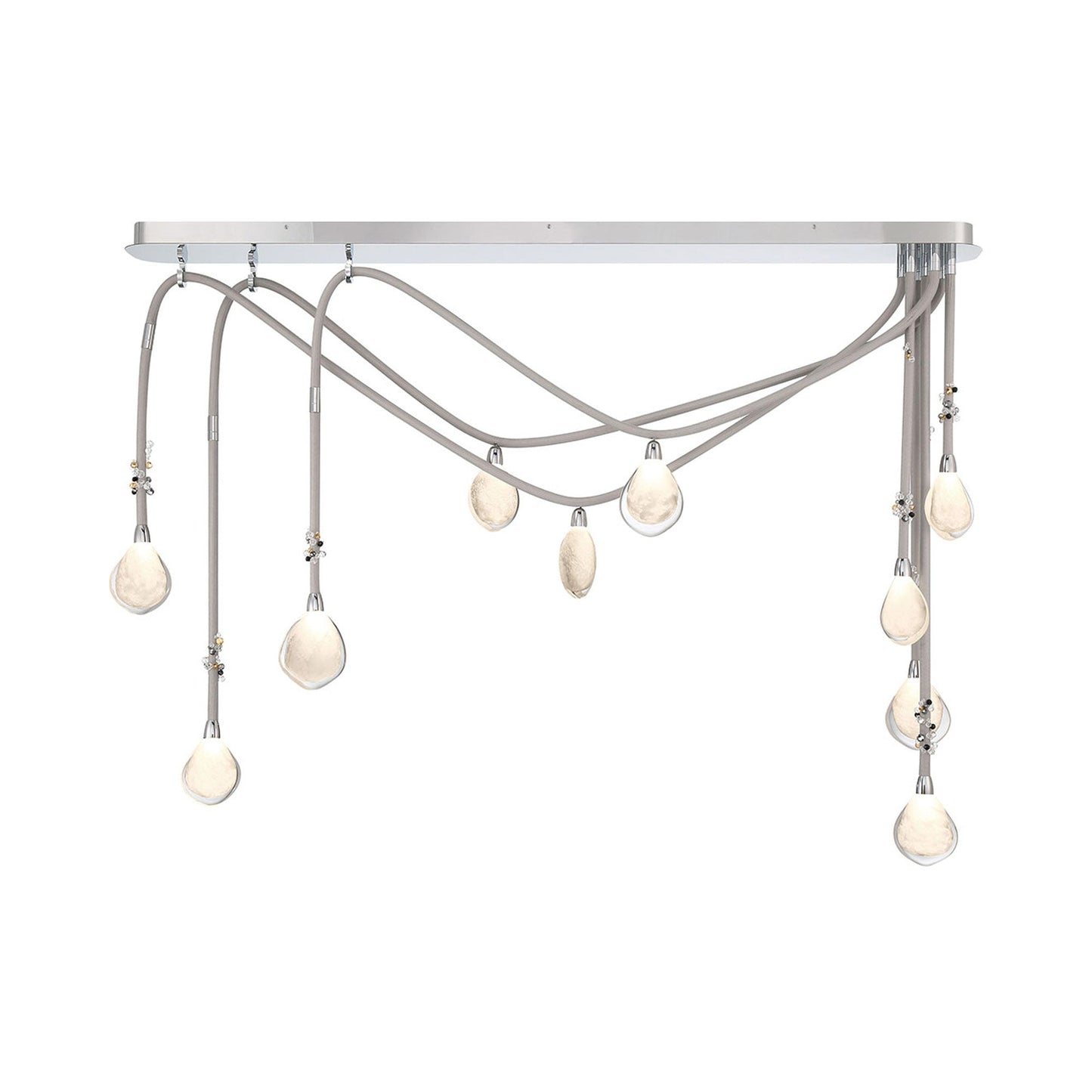 Bellissima Linear LED Chandelier in Chrome (10-Light).