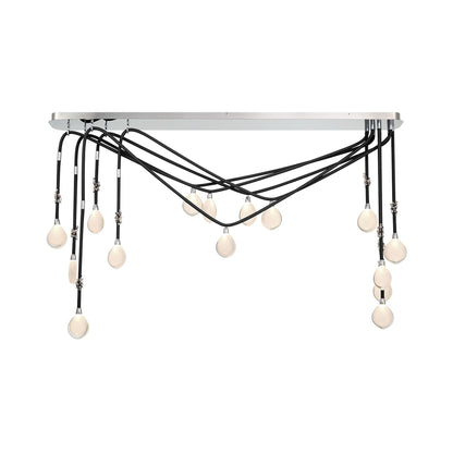 Bellissima Linear LED Chandelier in Black Sleeves (15-Light).